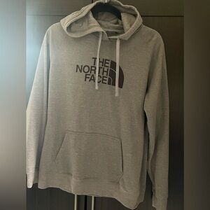The North Face dark gray hooded sweatshirt